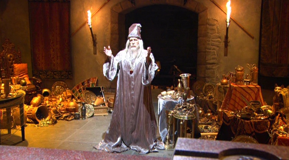 Merlins Hologramm in der Geheimkammer