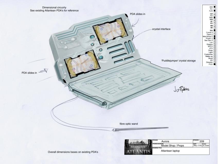 Konzeptzeichnung des Laptops