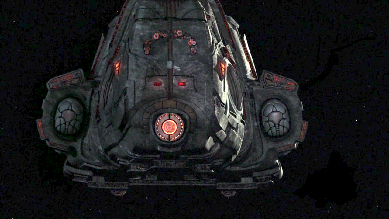 Ein Mutterschiff von den Aliens
