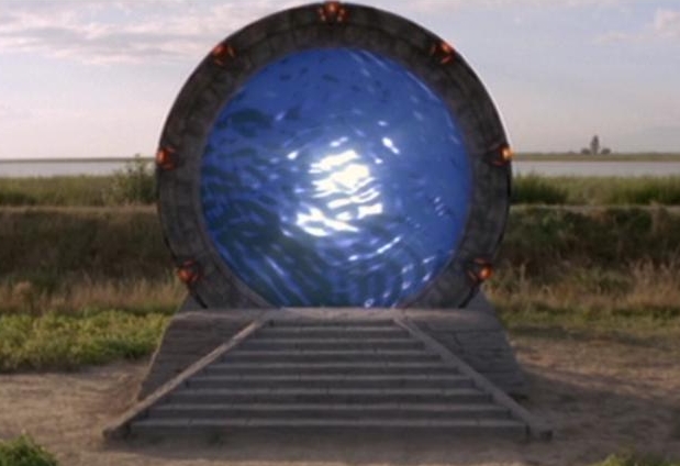 Ein offenes Stargate in der Milchstraße