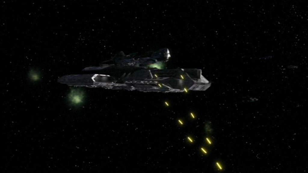 Die Daedalus und die Apollo feuern mit Railguns.