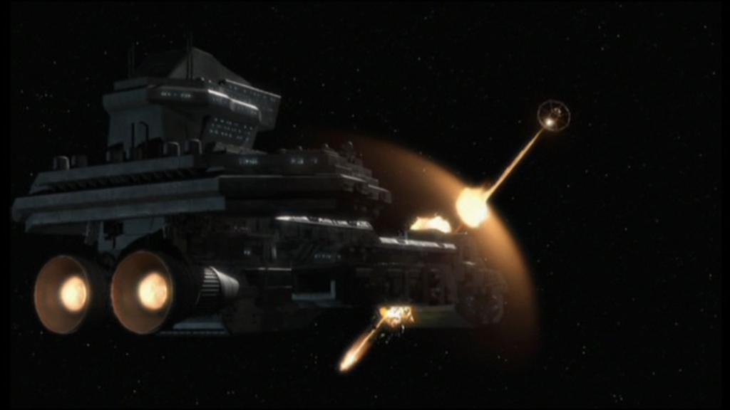 Der Satellit zerstört die Prometheus.