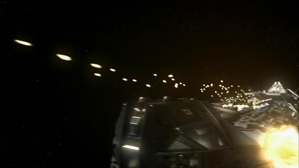 Die Orion feuert Drohnen…