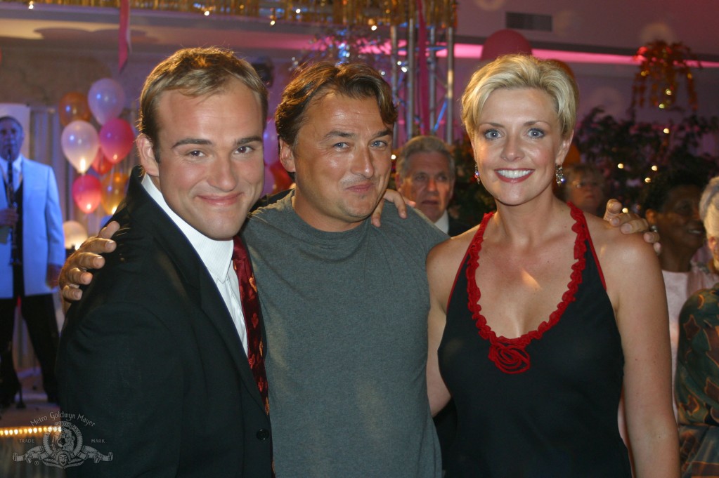 David DeLuise, Waring und Amanda Tapping während der Dreharbeiten zu SG1_07x15SG1 7x15 Daniels Träume