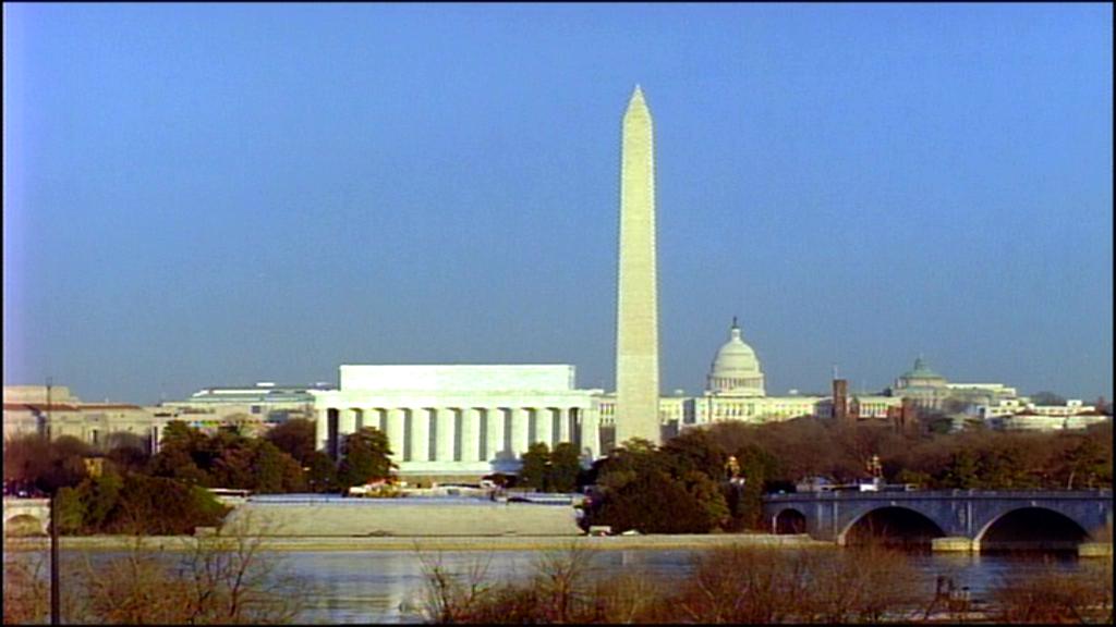 Washington Monument und Lincoln Memorial, im Hintergrund das Kapitol