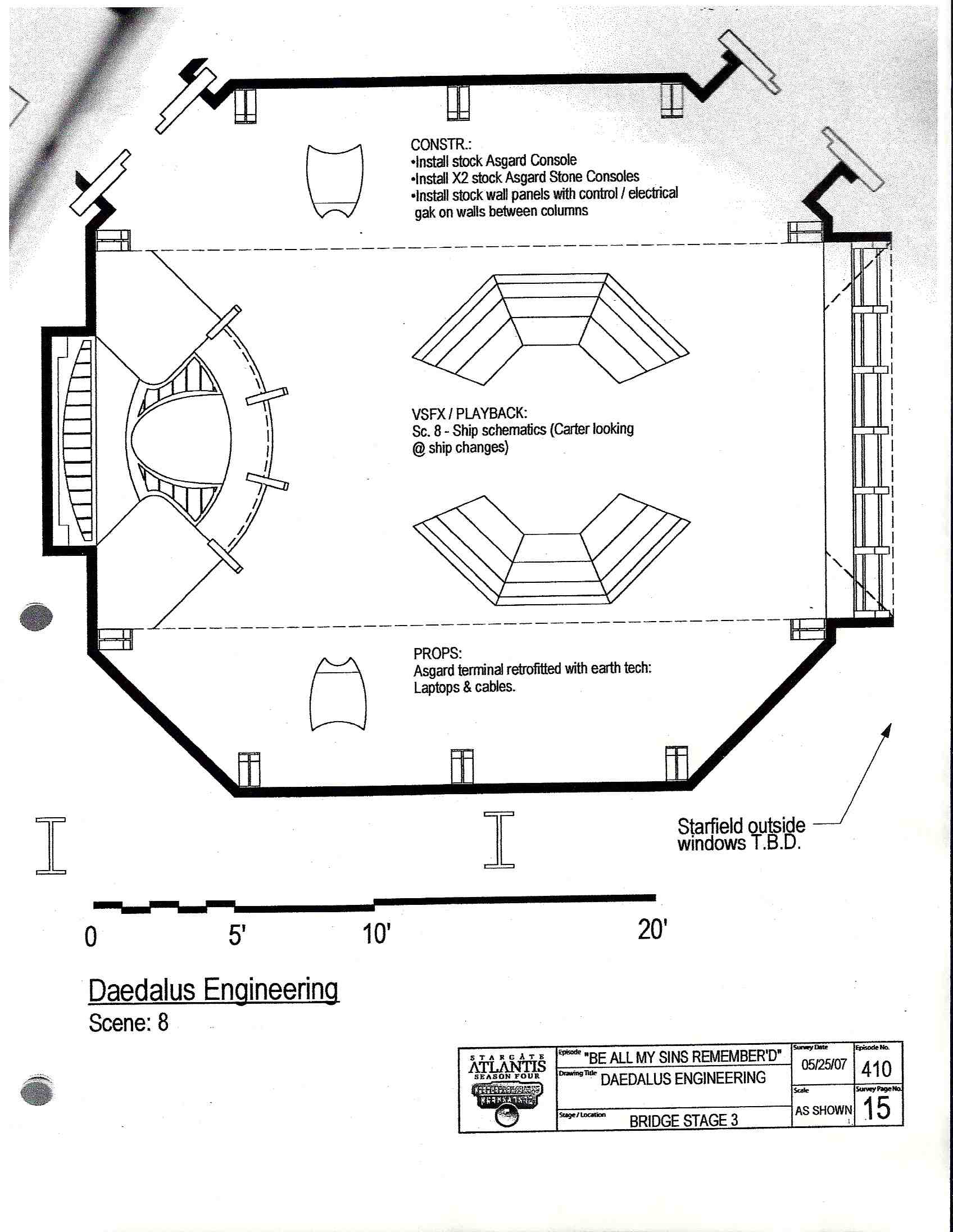 Plan des Maschinenraums