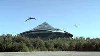 SG-1 wird von einem Al'kesh und zwei Todesgleitern angegriffen.