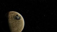 Die Prometheus verlässt den Planeten.