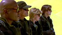 Das Team auf dem Planeten