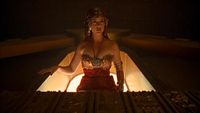 Hathor steigt aus ihrem Sarkophag.