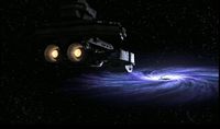 Die Prometheus vor dem Schwarzen Loch