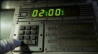 Die Bombe wird eingestellt.