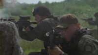 Colonel Dixon im Kampf