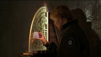 die Kontrolltafel des Holographierers