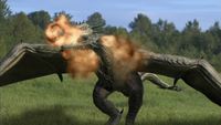 Im Drachen detoniert das C4-Päckchen, trotzdem lebt er noch.