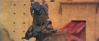 Horus mit Stabwaffe