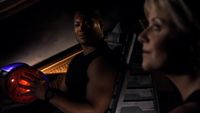 Sam und Teal'c auf dem modifiziertem Tel'tak