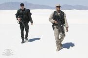 Matthew Scott und Ronald Greer in Stargate Universe