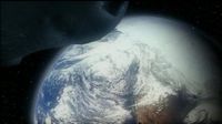 Der Asteroid nähert sich der Erde.