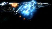 Die Schilde der Daedalus fallen aus. Animation