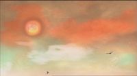 Der Himmel färbt sich rot.
